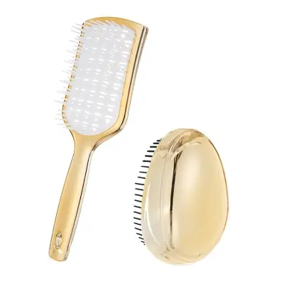 Visokokakovosten komplet krtač za oblikovanje las (2 kosa) - Razvozlavanje & Masaža lasišča Gold