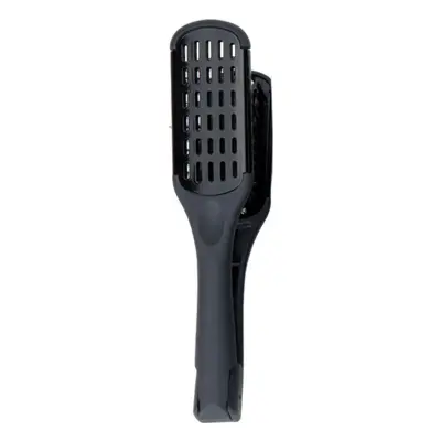 V-Oblikovan Glavnik za Ravnanje Las s Ščetinami - Toplotno Odporna Krtača Black