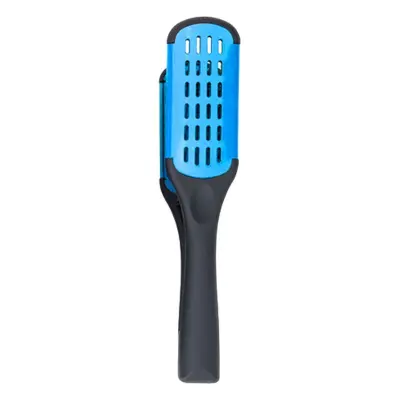 V-Oblikovan Glavnik za Ravnanje Las s Ščetinami - Toplotno Odporna Krtača Blue