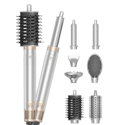 7-v-1 šampanjsko zlata krtača za vroč zrak: hitri ionski sušilnik in volumen