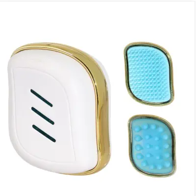 Dvostranski 2-v-1 masažni glavnik za nego lasišča in lajšanje srbenja Gold