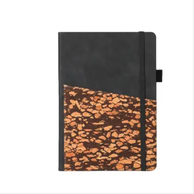 Minimalistični ustvarjalni zvezek z zapiranjem z elastiko - idealen za pisanje Black