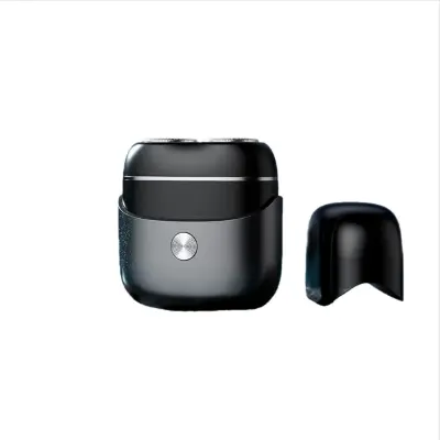 Mini prenosni električni brivnik za moške - USB, vodoodporen, potovalni Black+Grey