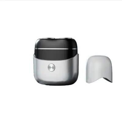 Mini prenosni električni brivnik za moške - USB, vodoodporen, potovalni Silver