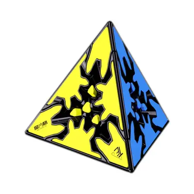 Qiyi Gear Pyraminx črna s ploščicami