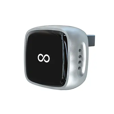 2-v-1 brezžični adapter CarPlay D08 - Srebrn: Žični na brezžični avto adapter