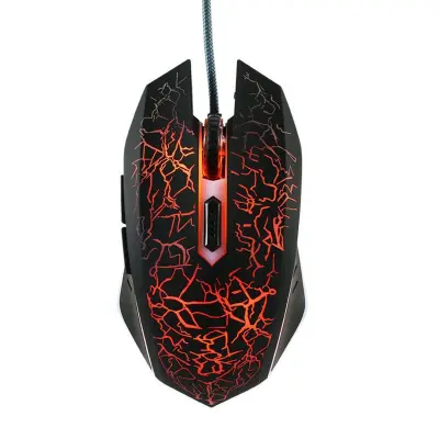 Žična mehanska igralna miška z RGB osvetlitvijo in ergonomsko obliko Black