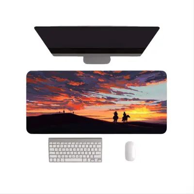 Podloga za miško in tipkovnico s sončnim zahodom - nedrseča, odporna na obrabo  Majhna