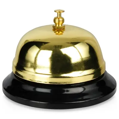 Zlati namizni zvonec 8,5x6 cm