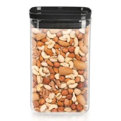 1,4 l kvadratna posoda za razsute materiale s pokrovom in tesnilom