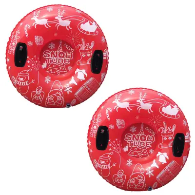Napihljive snežne tube z ročaji | SNOWRIDER 1+1 GRATIS Rdeča