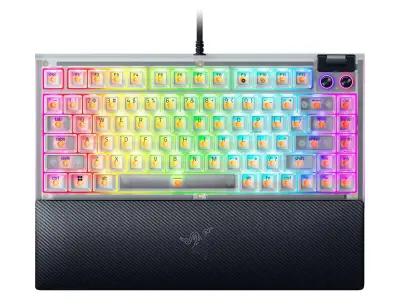 Tipkovnica Razer BlackWidow V4 75%, Phantom White, US