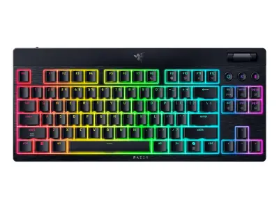 Tipkovnica Razer BlackWidow V4 Low-profile Tenkeyless HyperSpeed, Zelena stikala, US SLO g.