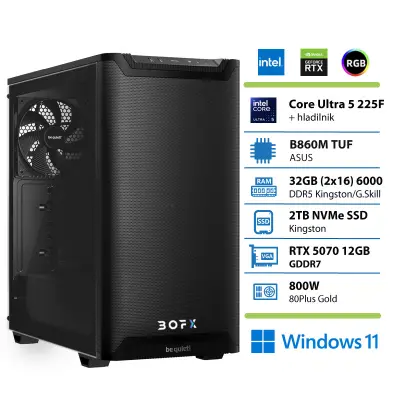 Namizni računalnik BOFX SCORPII U5 225F 32GB 2TB RTX5070 W11H|Gaming