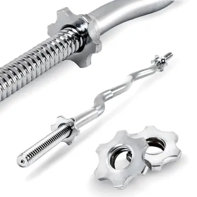 Drog za uteži-Ukrivljena vijačna palica hantel palica –120 cm, 30 mm, 150 kg nosilnosti THUNDER®