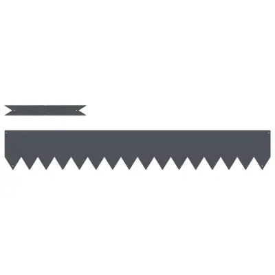 vidaXL Robovi trave 30 pcs Antracit 100 x 0,05 x 20 cm Medenina