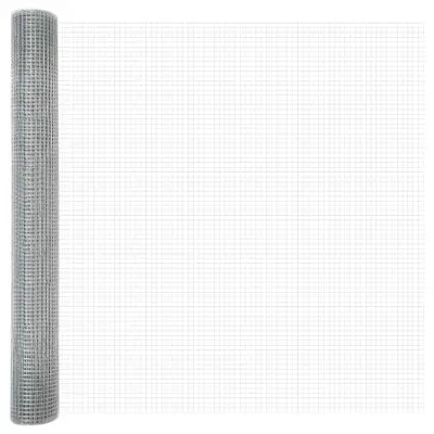 vidaXL Ograja z varjeno žico srebrna 1.4 x 50 m Jeklo