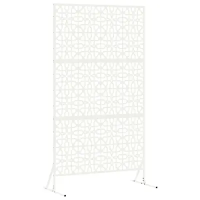 vidaXL Zaslonska zaščita Bela Jeklo