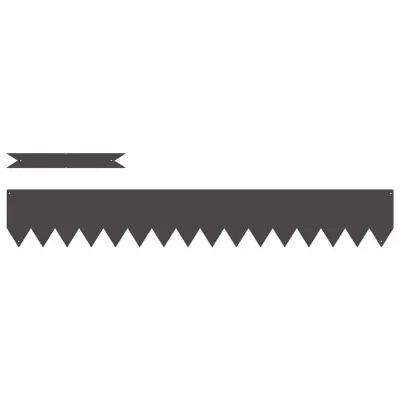 vidaXL Robovi trave 20 pcs Črna 100 x 0,05 x 20 cm Medenina