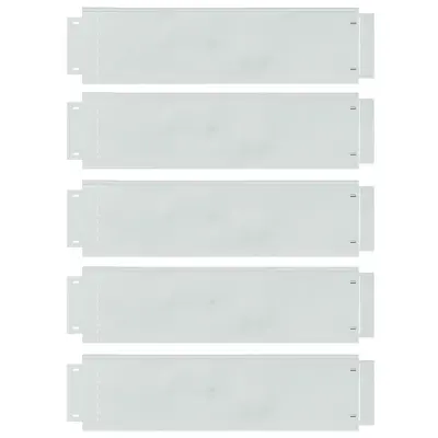 vidaXL Robniki za trato 5 pcs srebrna 100 x 25 x 0.07 cm