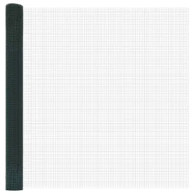 vidaXL Ograja z varjeno žico Zelena 1.5 x 10 m Jeklo