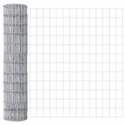 vidaXL Evropska ograja srebrna 1.4 x 10 m