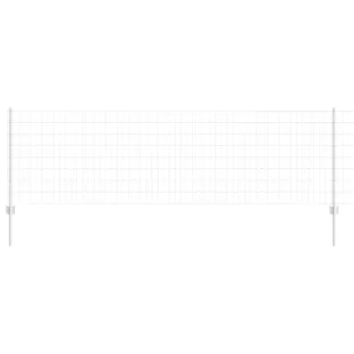 vidaXL Ograja in Stolp srebrna 0,8 x 25 m Jeklo