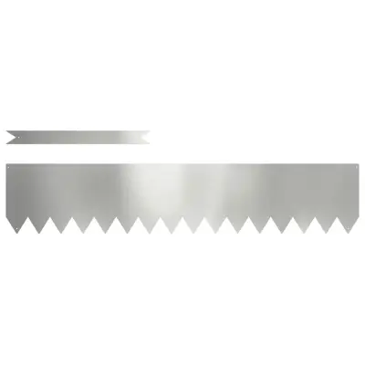 vidaXL Robovi trave 20 pcs srebrna 100 x 0,05 x 20 cm Cinkana jeklena