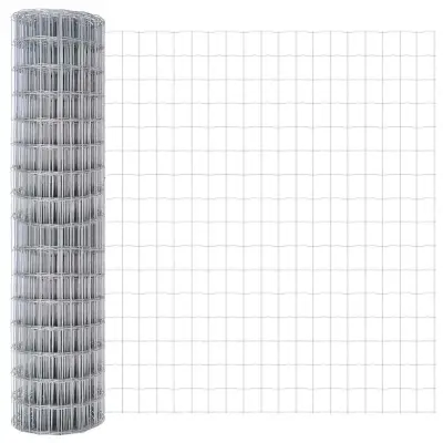 vidaXL Evropska ograja srebrna 1.2 x 25 m