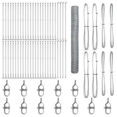 vidaXL Ogrodje s stebri srebrna 1.2 x 100 m Jeklo s PVC premazom