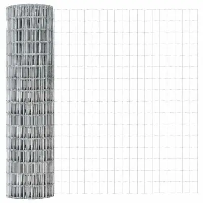 vidaXL Evropska ograja srebrna 1 x 10 m