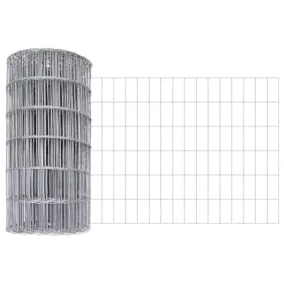 vidaXL Evropska ograja srebrna 0.8 x 10 m