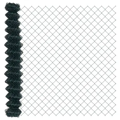 vidaXL Ograja iz verižne povezave Zelena 10 x 1.6 m Jeklo