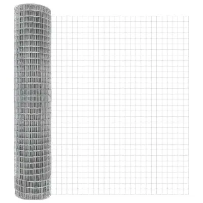 vidaXL Evropska ograja srebrna 1.6 x 10 m