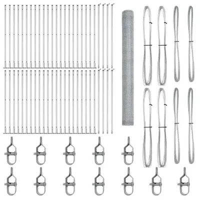 vidaXL Ogrodje s stebri srebrna 1.5 x 100 m Jeklo s PVC premazom