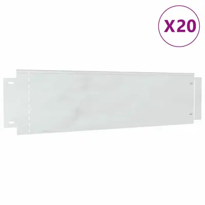 vidaXL Robniki za trato 20 pcs srebrna 100 x 25 cm Pocinkano jeklo
