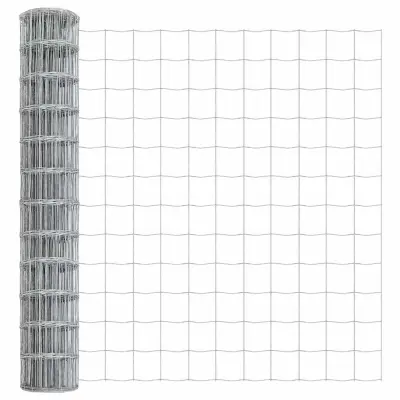 vidaXL Evropska ograja srebrna 1 x 25 m