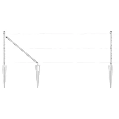 vidaXL Ograjni stebri 7 pcs srebrna Ø32mm 80 cm Pocinkano jeklo