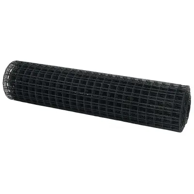 vidaXL Evropska ograja Siva 1 x 10 m PVC prevlečen železo