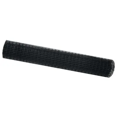 vidaXL Evropska ograja Črna 1.6 x 10 m PVC prevlečen železo