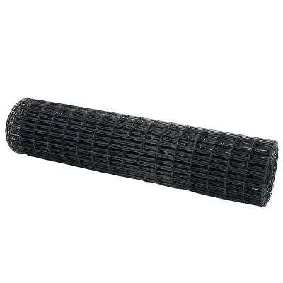 vidaXL Evropska ograja Siva 1.4 x 10 m PVC prevlečen železo