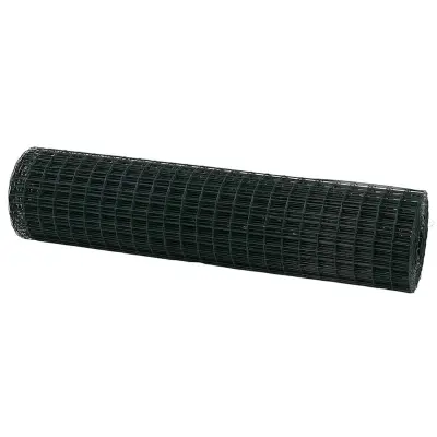 vidaXL Evropska ograja Zelena 1 x 10 m PVC prevlečen železo