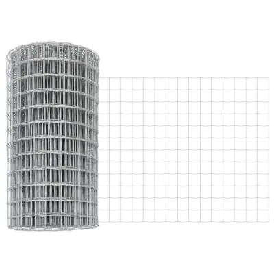 vidaXL Evropska ograja srebrna 0.4 x 50 m