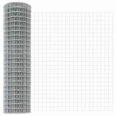 vidaXL Evropska ograja srebrna 1 x 10 m