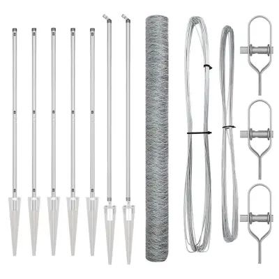 vidaXL Ogrodje s stebri srebrna 1.6 x 10 m Jeklo s PVC premazom