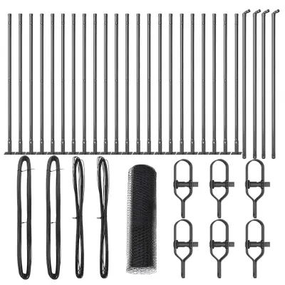 vidaXL Ogrodje s stebri Siva 0.8 x 50 m Jeklo s PVC premazom