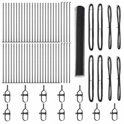 vidaXL Ogrodje s stebri Siva 1.2 x 100 m Jeklo s PVC premazom