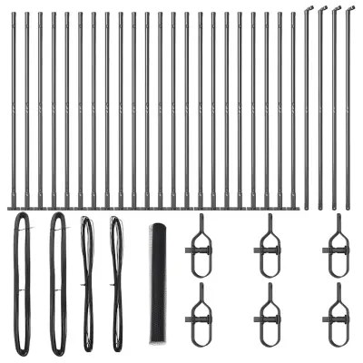 vidaXL Ogrodje s stebri Siva 1.2 x 50 m Jeklo s PVC premazom