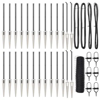 vidaXL Ogrodje s stebri Siva 0.5 x 50 m Jeklo s PVC premazom