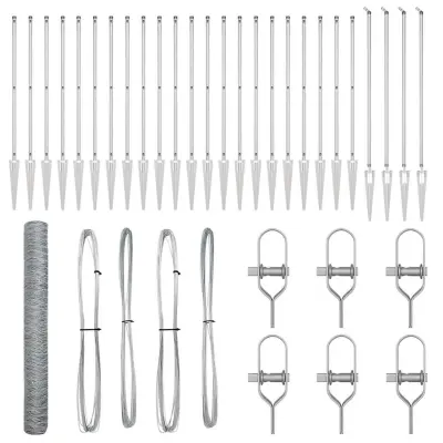 vidaXL Ogrodje s stebri srebrna 1.2 x 50 m Jeklo s PVC premazom